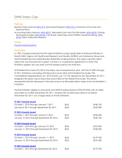 DHHS Salary Cap - Office of Research