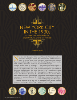 NEW YORK CITY IN THE 1930s - American Philatelic Society