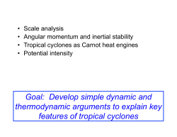 Dynamics and thermodynamics of tropical cyclones
