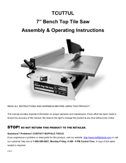 TCUT7UL 7 Inch Bench Top Tile Saw