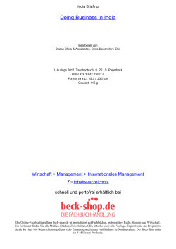 Doing Business in India - ReadingSample - Beck-Shop