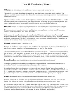 Unit 6B Vocabulary Words