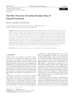 The Flow Processes of Carbon Fixation Value of Typical Ecosystems
