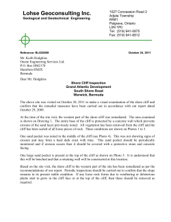 Shore Cliff Inspection Report