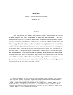 Forestalling Odious Debt