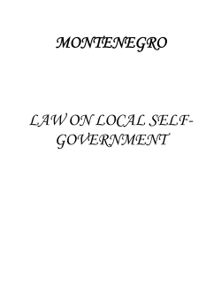 MONTENEGRO LAW ON LOCAL SELF