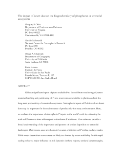 The impact of desert dust on the biogeochemistry of phosphorus in