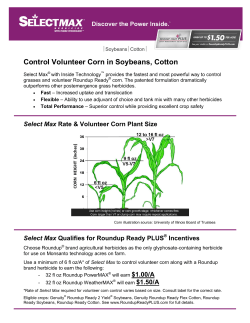 Select Max Herbicide Roundup Ready Soybeans and