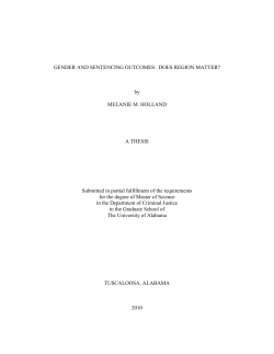 GENDER AND SENTENCING OUTCOMES: DOES