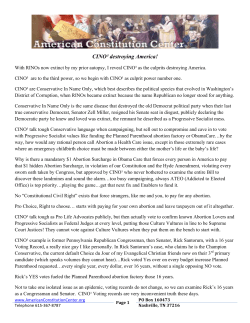 CINO&sup3; destroying America! - American Constitution Center