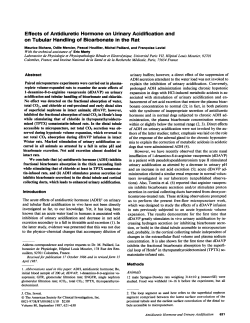 Effects of Antidiuretic Hormone on Urinary