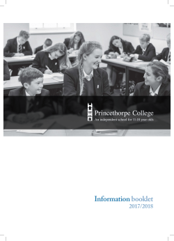 Information booklet - Princethorpe College