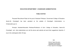 Proposed Recruitment Rules for the post of Assistant Professor, Govt