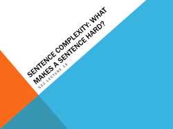 Sentence complexity - Gonda Multidisciplinary Brain Research Center