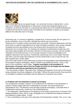 are popular sovereignty and the legitimation of