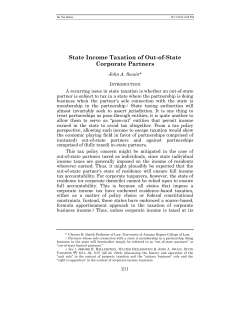 State Income Taxation of Out-of
