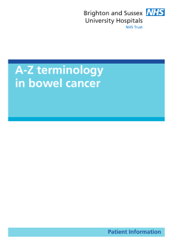 AZ terminology in bowel cancer