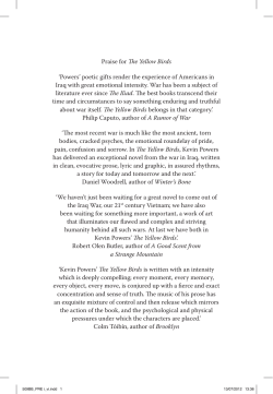 Praise for The Yellow Birds