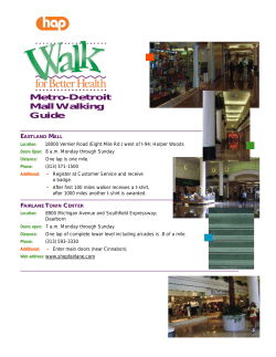Metro-Detroit Mall Walking Guide