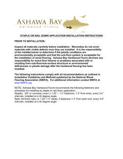 Staple or Nail Down Installation