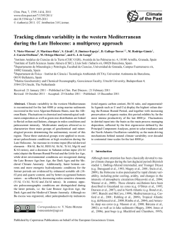 Tracking climate variability in the western Mediterranean during the