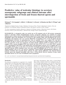 Predictive value of testicular histology in secretory azoospermic
