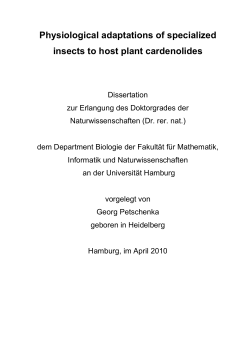 Physiological adaptations of specialized insects to host plant