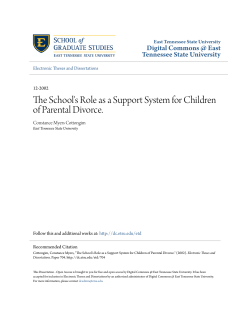 The school`s role as a support system for children of parental divorce.