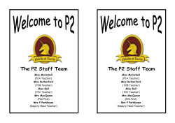 Miss McCorkell (P2A Teacher) Miss Rutherford ( P2B Teacher) Miss