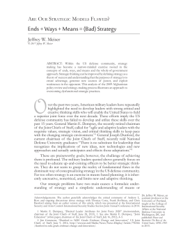 Ends + Ways + Means = (Bad) Strategy