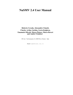 NuSMV 2.4 User Manual
