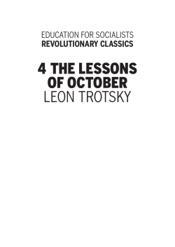 4 the lessons of october leon trotsky