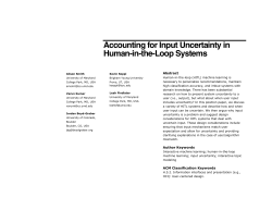 Accounting for Input Uncertainty in Human-in-the