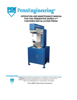 OPERATION AND MAINTENANCE MANUAL FOR THE