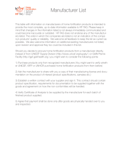 information on manufacturers of home fortification products