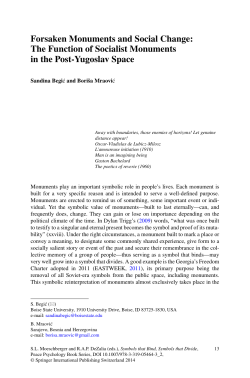 Forsaken Monuments and Social Change: The Function of Socialist