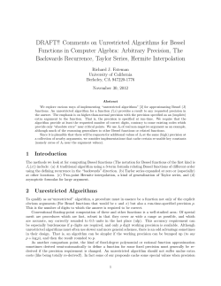 DRAFT!! Comments on Unrestricted Algorithms