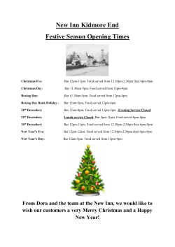 Christmas and New Year times