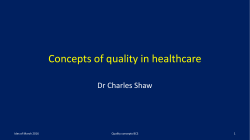 Defining quality measures OECD Health Care Quality Indicator Project