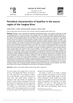 Periodical characteristics of baseflow in the source region of the