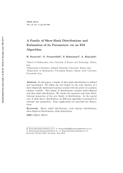 A Family of Skew-Slash Distributions and Estimation of its