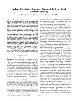 Evolving Coordinated Quadruped Gaits with the HyperNEAT