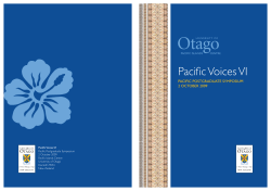 Pacific Voices VI - University of Otago