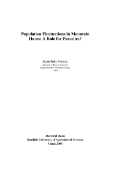 Population Fluctuations in Mountain Hares: A Role for