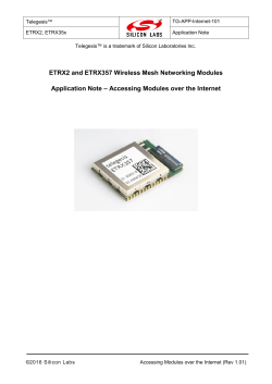 ETRX2 and ETRX357 Wireless Mesh Networking