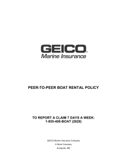 PEER-TO-PEER BOAT RENTAL POLICY