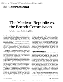 The Mexican Republic vs. the Brandt Commission