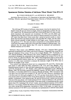 Spontaneous Deletion Mutation of Soil