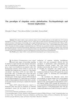 The paradigm of cingulate cortex globalization. Psychopathologic