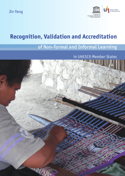 Recognition, validation and accreditation of non